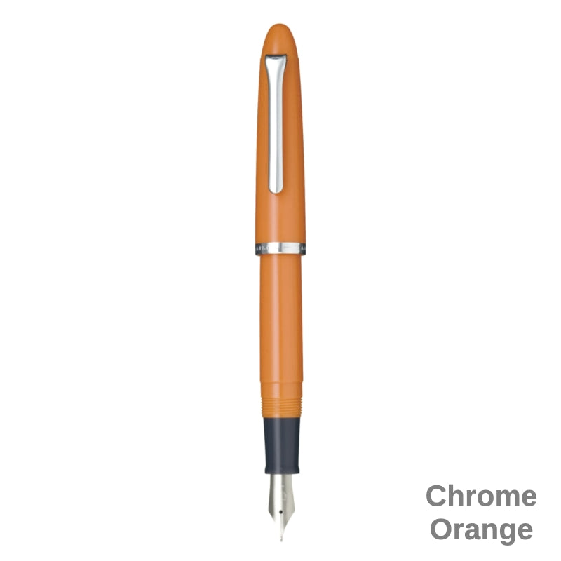 Sailor 1911 Jr.  Fountain Pen Chrome Orange Stainless Medium Fine Nib