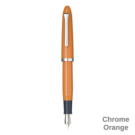 Sailor 1911 Jr.  Fountain Pen Chrome Orange Stainless Medium Fine Nib