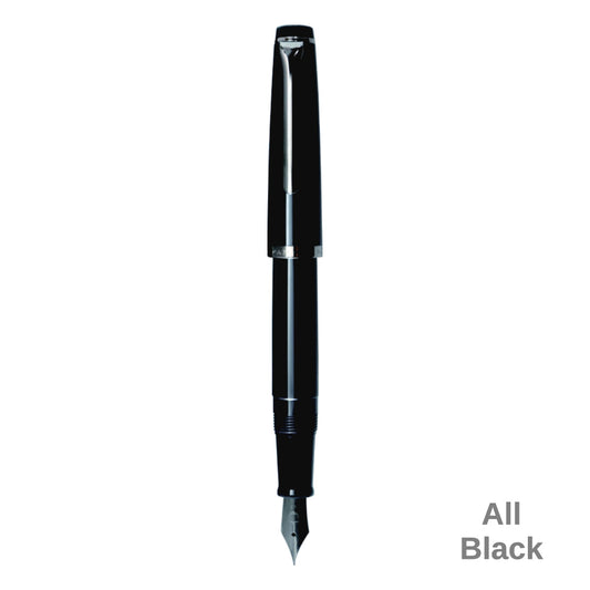 Sailor Lecoule Fountain Pen All Black Stainless Medium Fine Nib