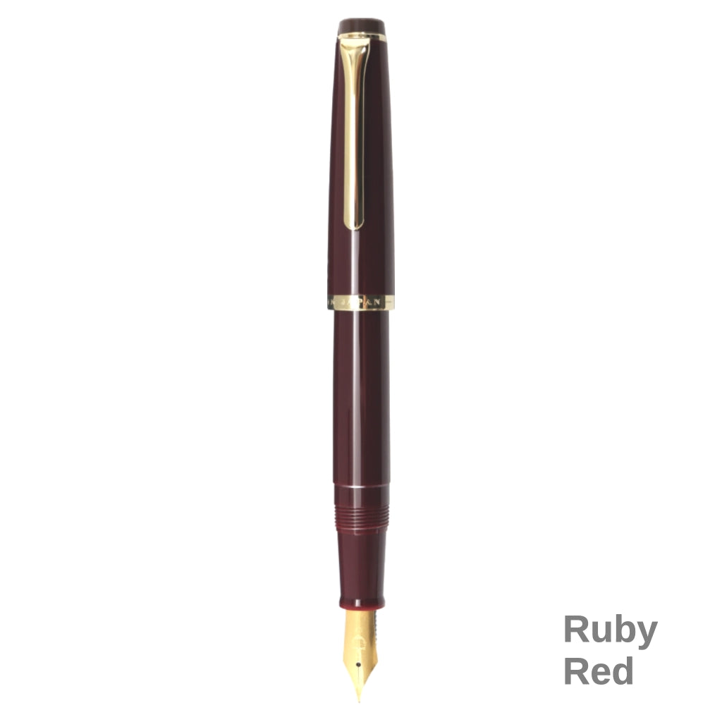 Sailor Lecoule Fountain Pen Ruby Red Stainless Medium Fine Nib