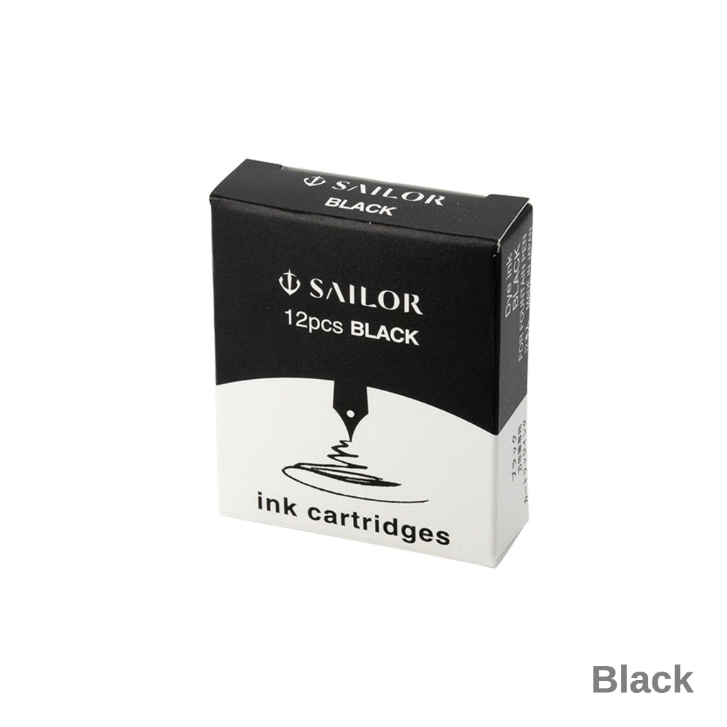 Sailor Fountain Pen Ink Cartridge  -  Black 12 Pack