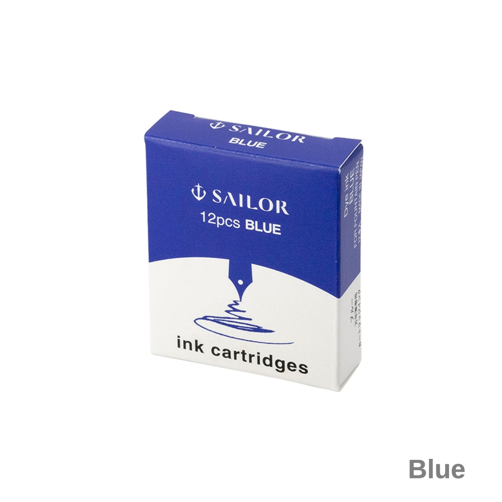 Sailor Fountain Pen Ink Cartridge  -  Blue 12 Pack