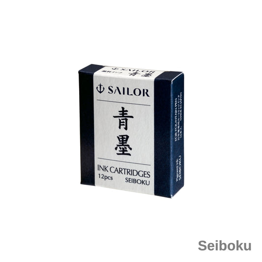 Sailor Fountain Pen Ink Cartridge  -  Seiboku 12 Pack