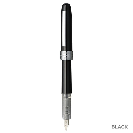 Platinum Plaisir Fountain Pen Black Stainless Fine Nib