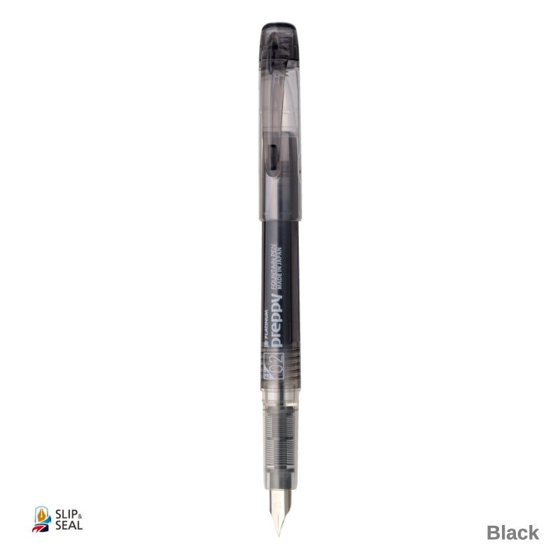 Platinum Preppy Fountain Pen Black Stainless Medium Nib