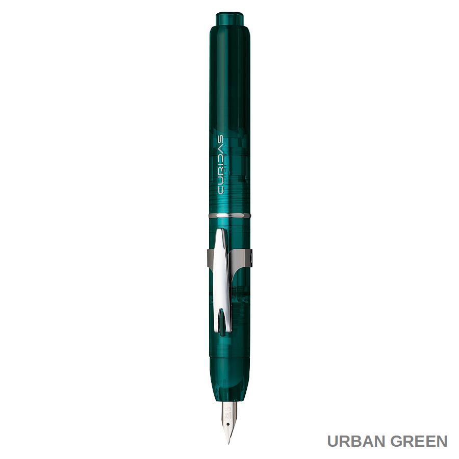 Platinum Curidas Fountain Pen Urban Green Stainless EF Nib