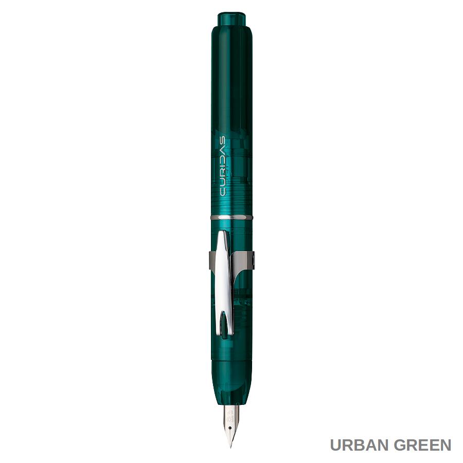 Platinum Curidas Fountain Pen Urban Green Stainless Fine Nib