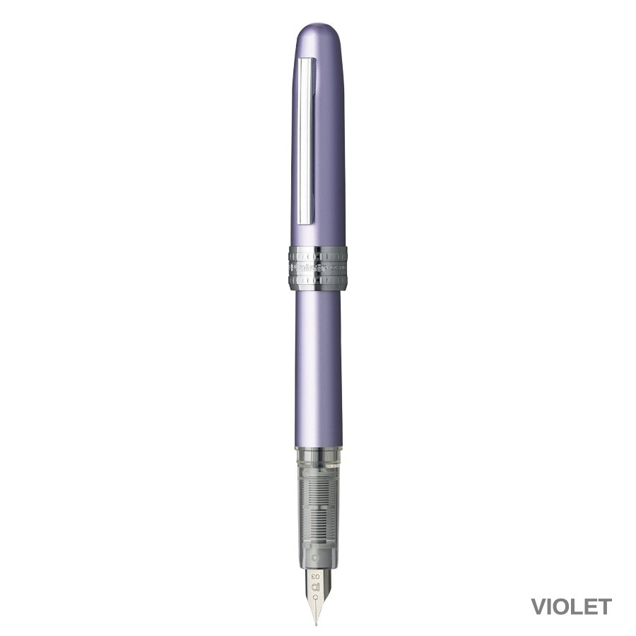 Platinum Plaisir Fountain Pen Violet Stainless Fine Nib G Pack