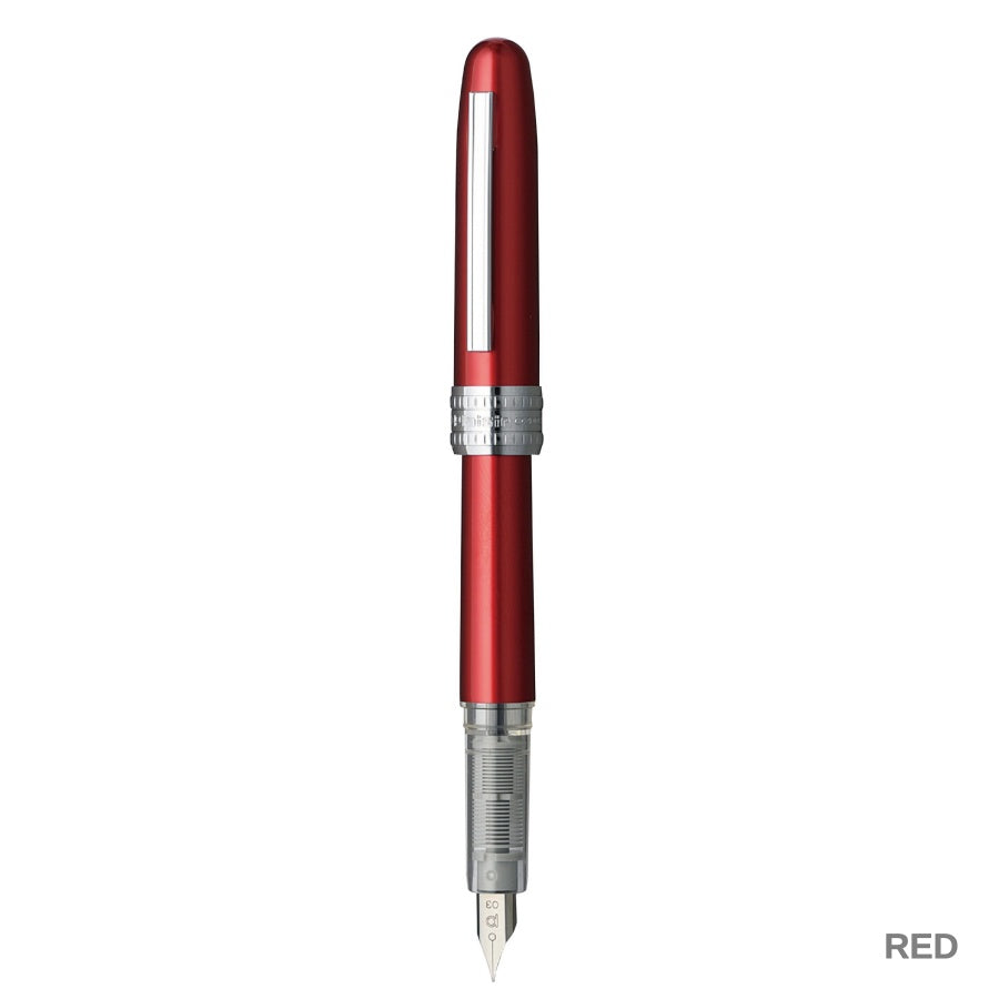 Platinum Plaisir Fountain Pen Red Stainless Fine Nib G Pack