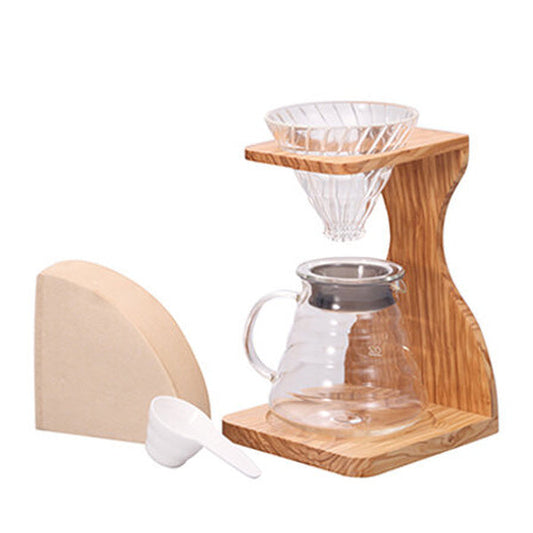 Hario V60 Olive Wood Stand Set VSS-1206-OV