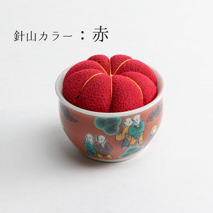 Hiro Kutani Pin Cushion Mokubei - Red