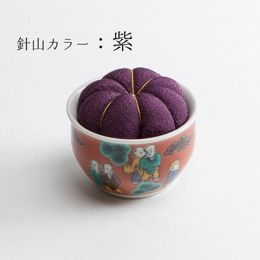 Hiro Kutani Pin Cushion Mokubei - Purple