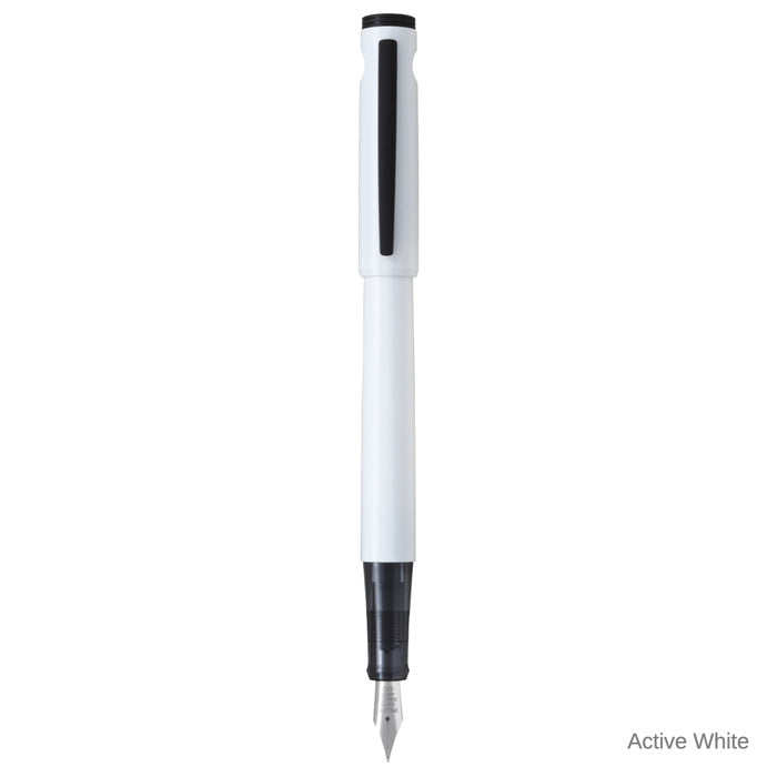 Pilot Lightive Fountain Pen Active White Stainless Medium Nib